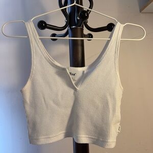 aritzia TNA waffle tank